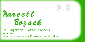 marcell bozsek business card